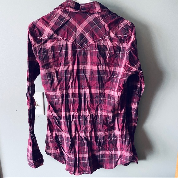 Roper purple plaid button down shirt - Picture 3 of 5